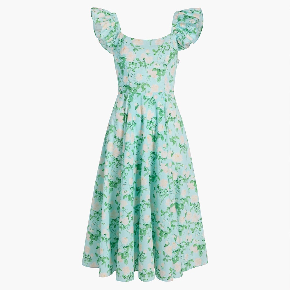 Hillhouse Daphne Dress - Blue Roses - XL NWT